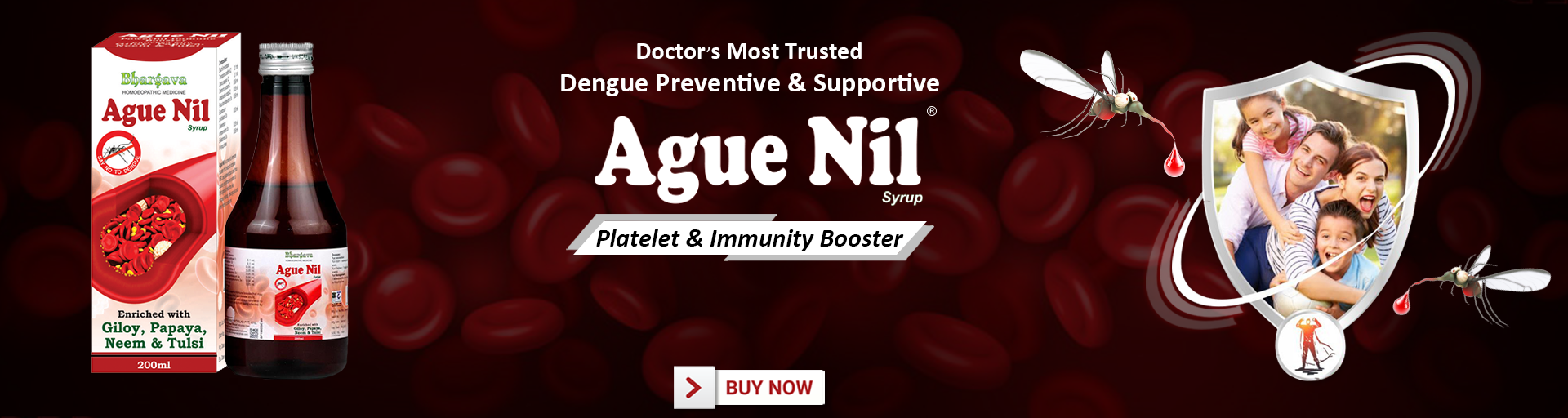 Ague Nil Syrup For increasing Platelet Count and Dengue Prevention