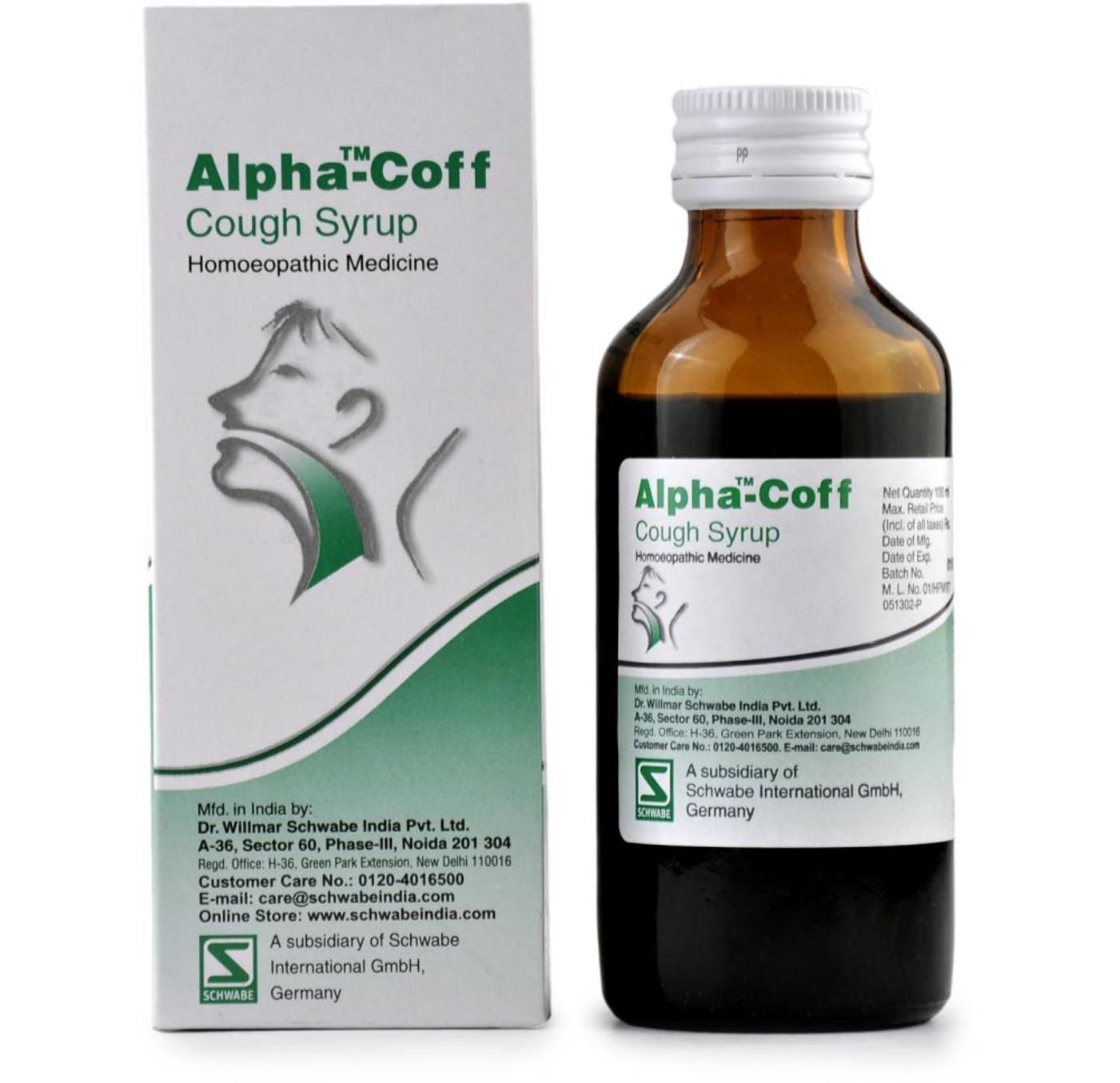 Dr Willmar Schwabe India Alpha-Coff Cough Syrup Homeopathic Medicine